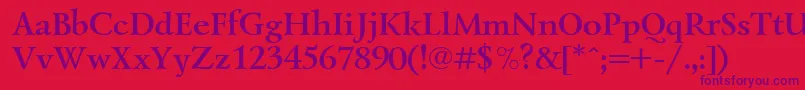 Шрифт LazurskiBoldCyrillic – фиолетовые шрифты на красном фоне
