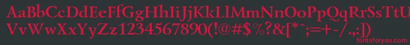 LazurskiBoldCyrillic Font – Red Fonts on Black Background