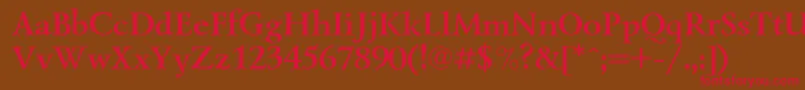 LazurskiBoldCyrillic Font – Red Fonts on Brown Background