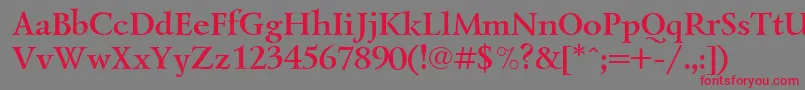 LazurskiBoldCyrillic Font – Red Fonts on Gray Background