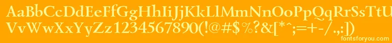 LazurskiBoldCyrillic Font – Yellow Fonts on Orange Background
