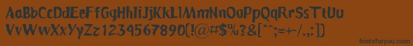 Persona Font – Black Fonts on Brown Background