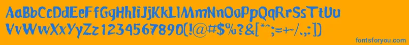 Шрифт Persona – синие шрифты на оранжевом фоне