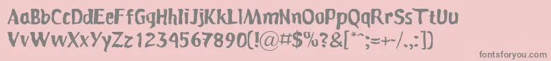 Persona Font – Gray Fonts on Pink Background