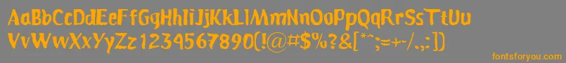 Persona Font – Orange Fonts on Gray Background
