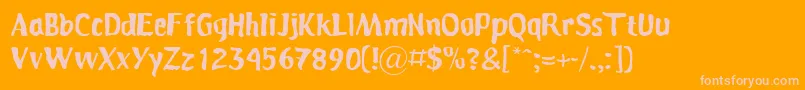 Persona Font – Pink Fonts on Orange Background