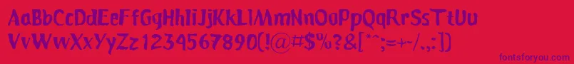 Persona-Schriftart – Violette Schriften auf rotem Hintergrund