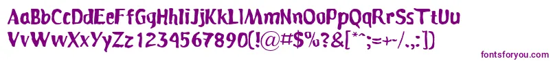 Persona Font – Purple Fonts on White Background