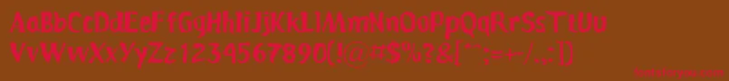 Persona Font – Red Fonts on Brown Background