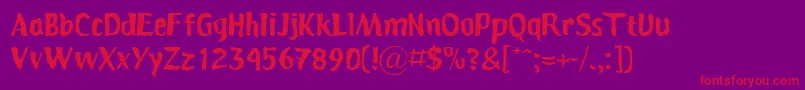 fuente Persona – Fuentes Rojas Sobre Fondo Morado