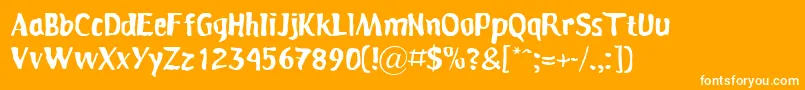 Persona Font – White Fonts on Orange Background
