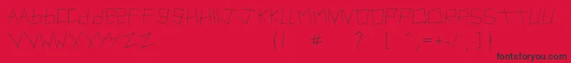 Artifact Font – Black Fonts on Red Background