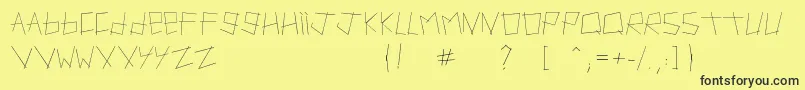 Artifact Font – Black Fonts on Yellow Background