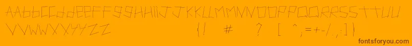 Artifact Font – Brown Fonts on Orange Background