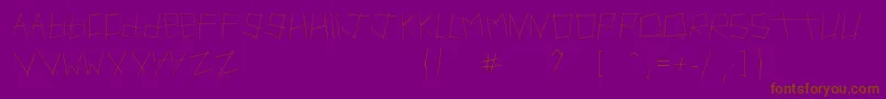 Шрифт Artifact – коричневые шрифты на фиолетовом фоне