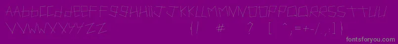 Artifact-fontti – harmaat kirjasimet violetilla taustalla