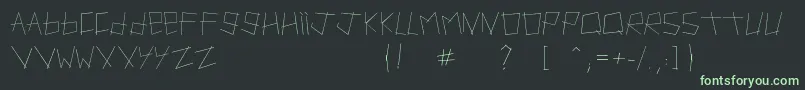 フォントArtifact – 黒い背景に緑の文字