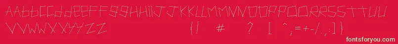 Artifact Font – Green Fonts on Red Background
