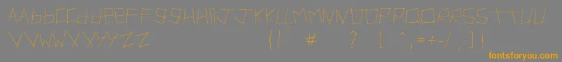 Artifact-Schriftart – Orangefarbene Schriften auf grauem Hintergrund