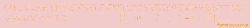 Artifact Font – Orange Fonts on Pink Background