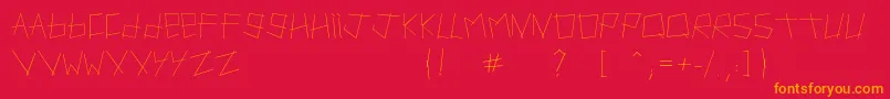 Artifact Font – Orange Fonts on Red Background