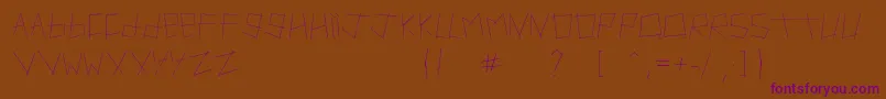 Czcionka Artifact – fioletowe czcionki na brązowym tle