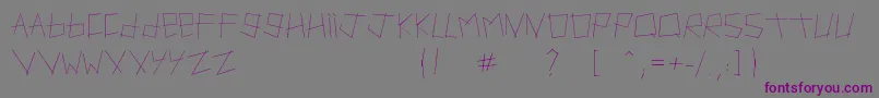 Artifact Font – Purple Fonts on Gray Background