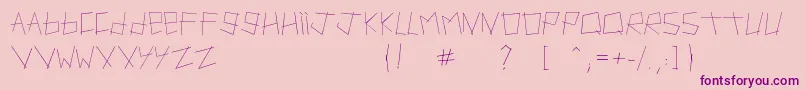Artifact Font – Purple Fonts on Pink Background