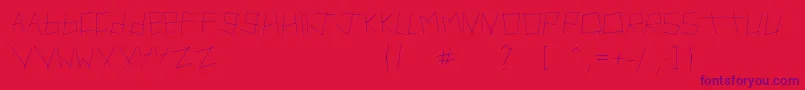Artifact Font – Purple Fonts on Red Background