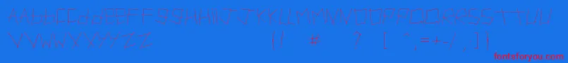 Artifact Font – Red Fonts on Blue Background