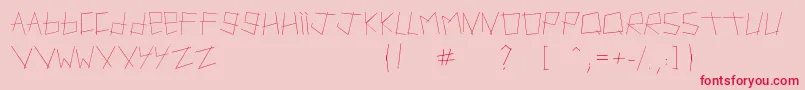 Artifact Font – Red Fonts on Pink Background