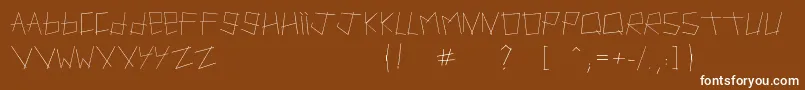 Artifact Font – White Fonts on Brown Background