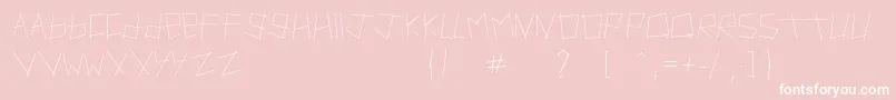 フォントArtifact – ピンクの背景に白い文字