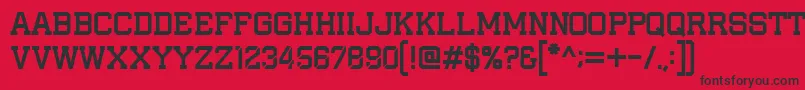 IAmAPlayer Font – Black Fonts on Red Background