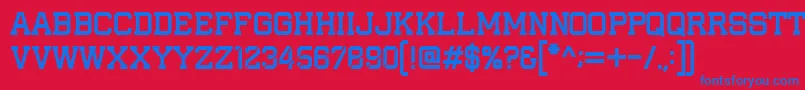 IAmAPlayer Font – Blue Fonts on Red Background