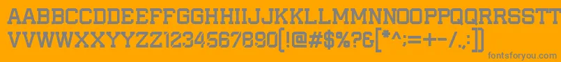 IAmAPlayer Font – Gray Fonts on Orange Background