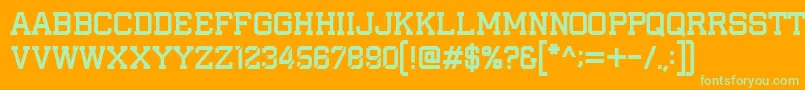 IAmAPlayer Font – Green Fonts on Orange Background