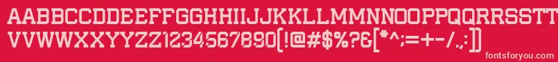 IAmAPlayer Font – Pink Fonts on Red Background
