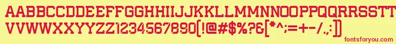 フォントIAmAPlayer – 赤い文字の黄色い背景
