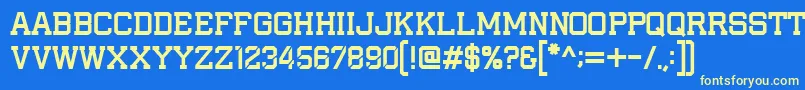 IAmAPlayer Font – Yellow Fonts on Blue Background