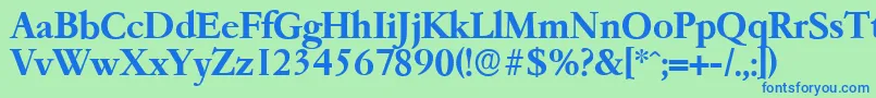 fuente GarfeldserialBold – Fuentes Azules Sobre Fondo Verde