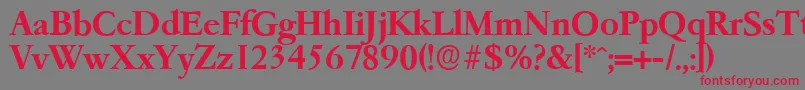 Шрифт GarfeldserialBold – красные шрифты на сером фоне