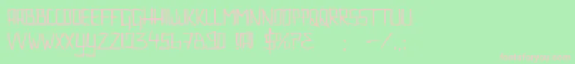 Couldntbebothered-fontti – vaaleanpunaiset fontit vihreällä taustalla