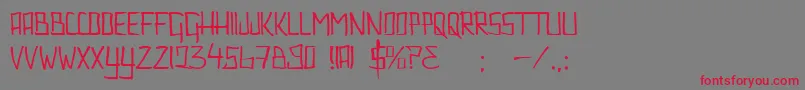 Couldntbebothered Font – Red Fonts on Gray Background
