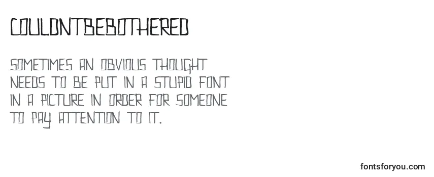 Schriftart Couldntbebothered