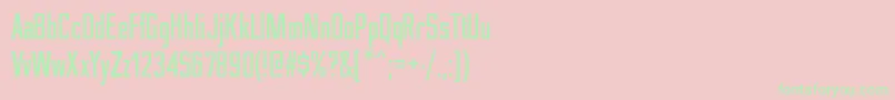 NesobritecdBold Font – Green Fonts on Pink Background