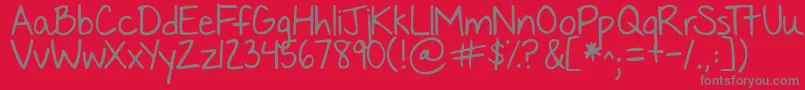 Nothingyoucouldsay Font – Gray Fonts on Red Background