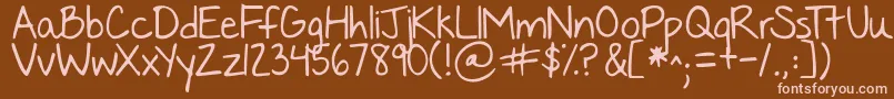 Nothingyoucouldsay Font – Pink Fonts on Brown Background