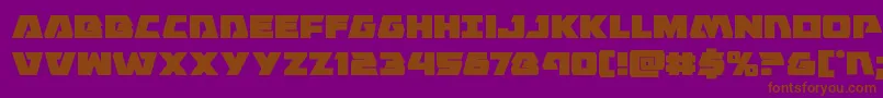 Police Eaglestrike – polices brunes sur fond violet