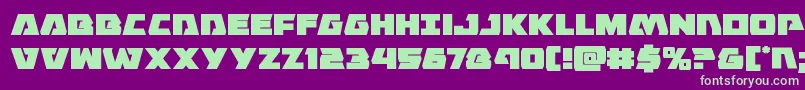 Eaglestrike Font – Green Fonts on Purple Background